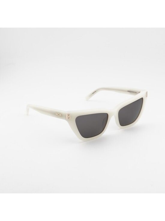 MCM MW0010 21A Sunglasses White Cat Eye Frame, Grey Lenses main image 9